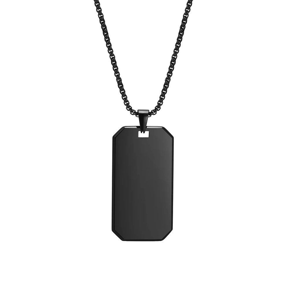 Blank Stainless Steel Beveled Edge Pendant