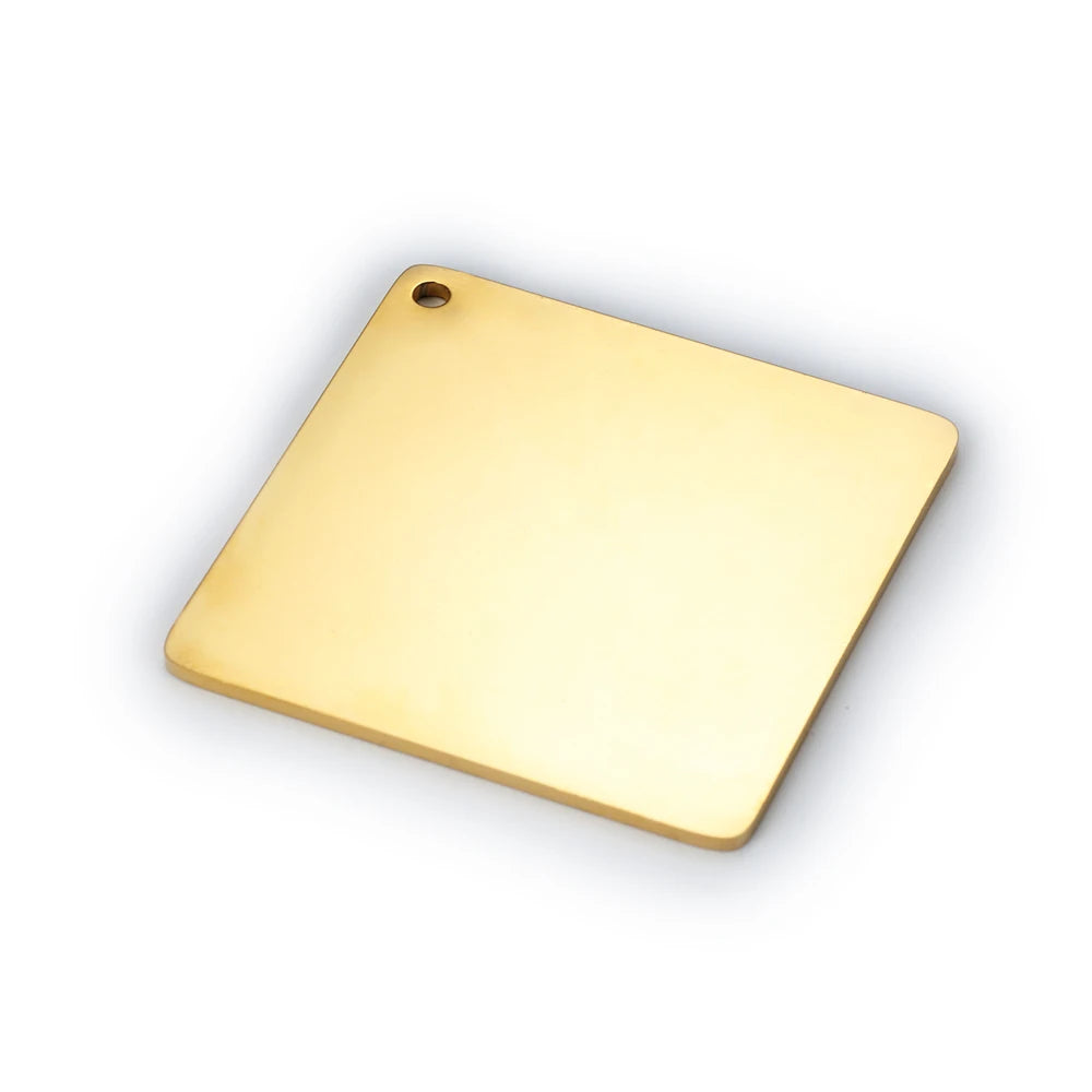 Stainless Steel Metal Square Tags