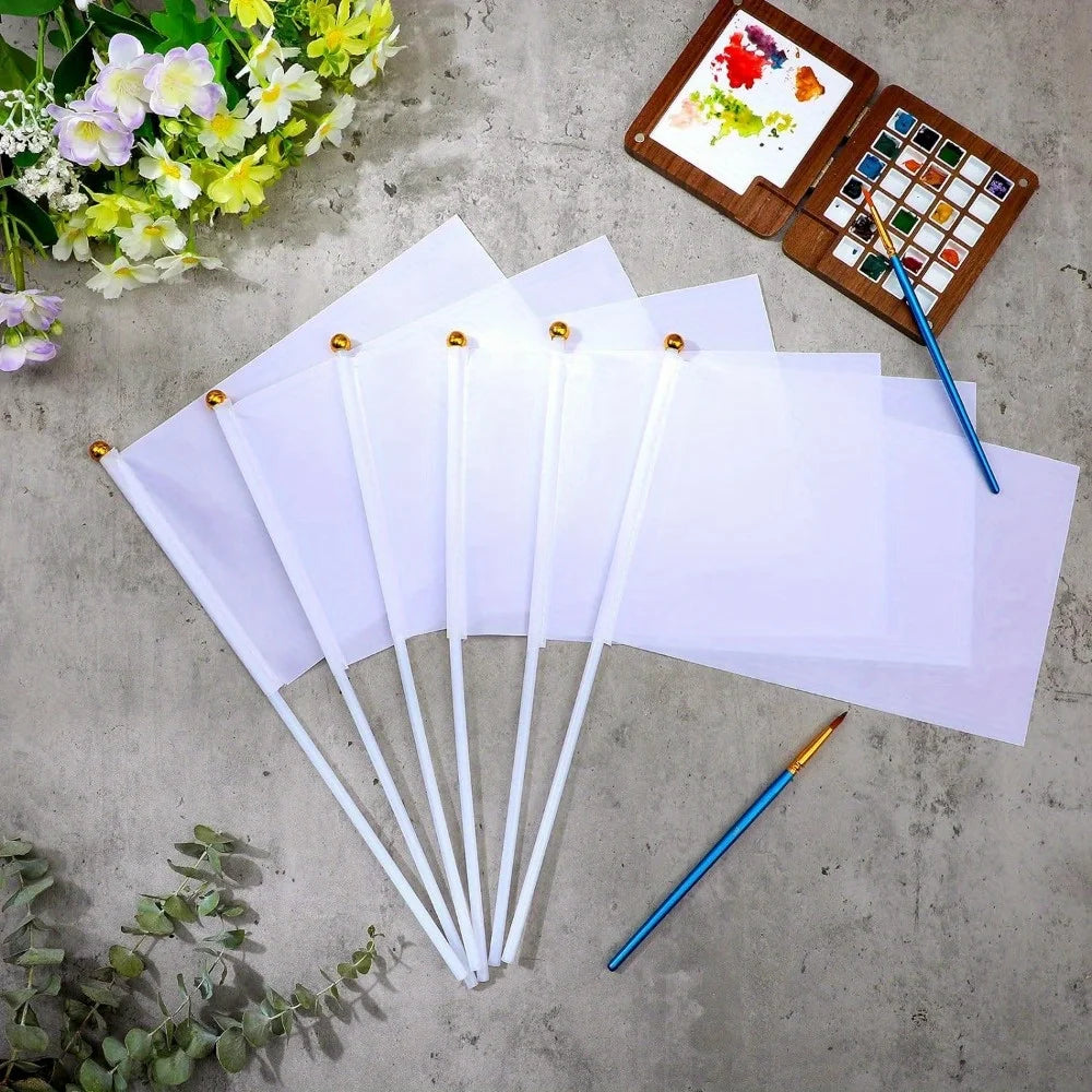 Mini White Flags for DIY Celebrations