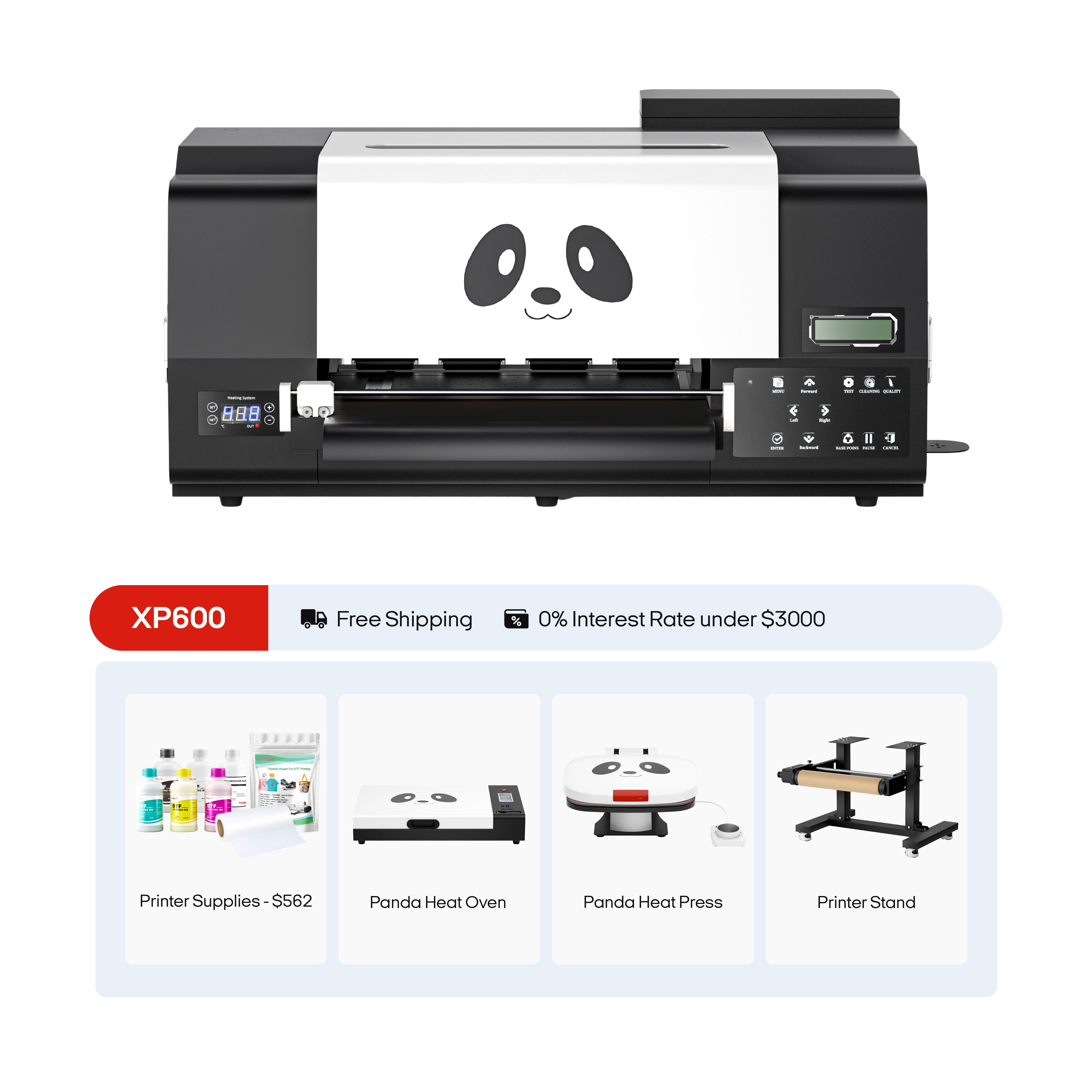 Procolored F13 Pro Panda DTF Printer 13" A3 Dual XP600 + Stand & Complete Bundle